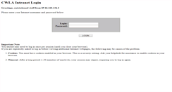 Desktop Screenshot of intranet.cwla.org